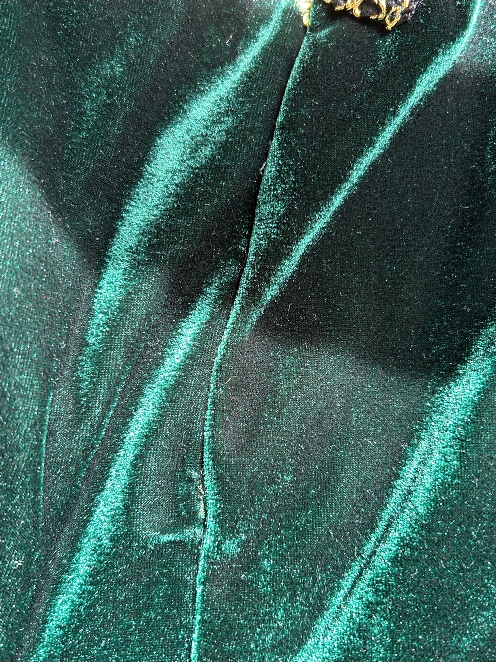 Vintage Green Velvet Renaissance Medieval Bell Sleeve Maxi Dress - Picture 13 of 13